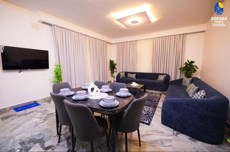 Villa A spacious living and dining room
